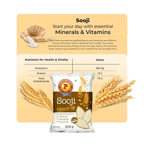 P MARK - SOOJI, 500GM