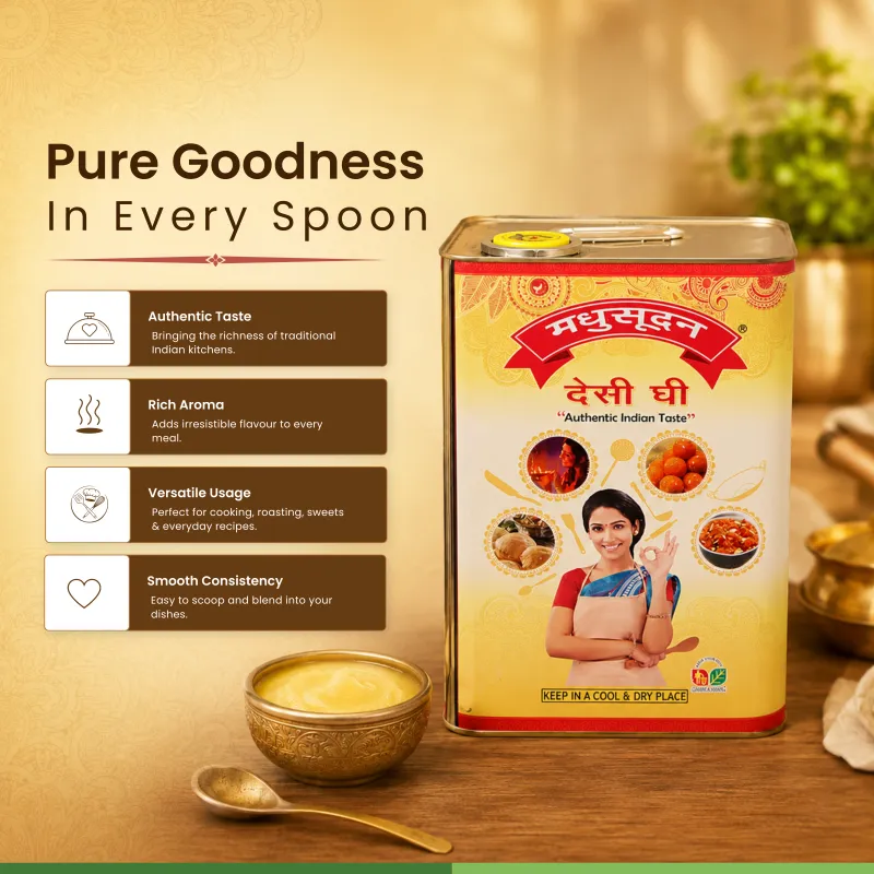 MADHUSUDAN - DESI GHEE, 15KG TIN