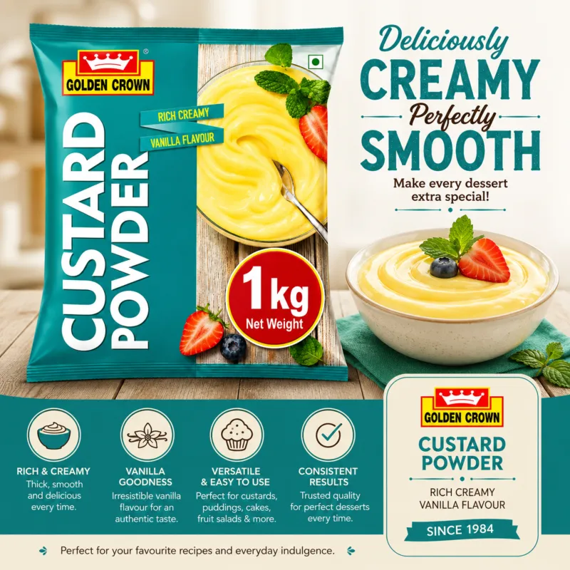 GOLDEN CROWN - CUSTARD POWDER, 1KG