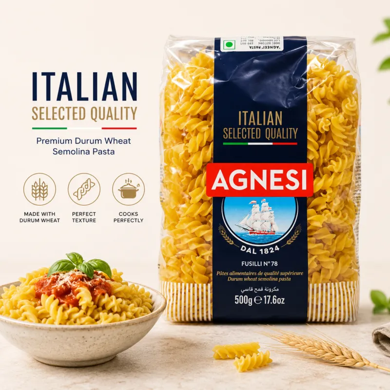AGNESI- FUSILLI PASTA, 500GM