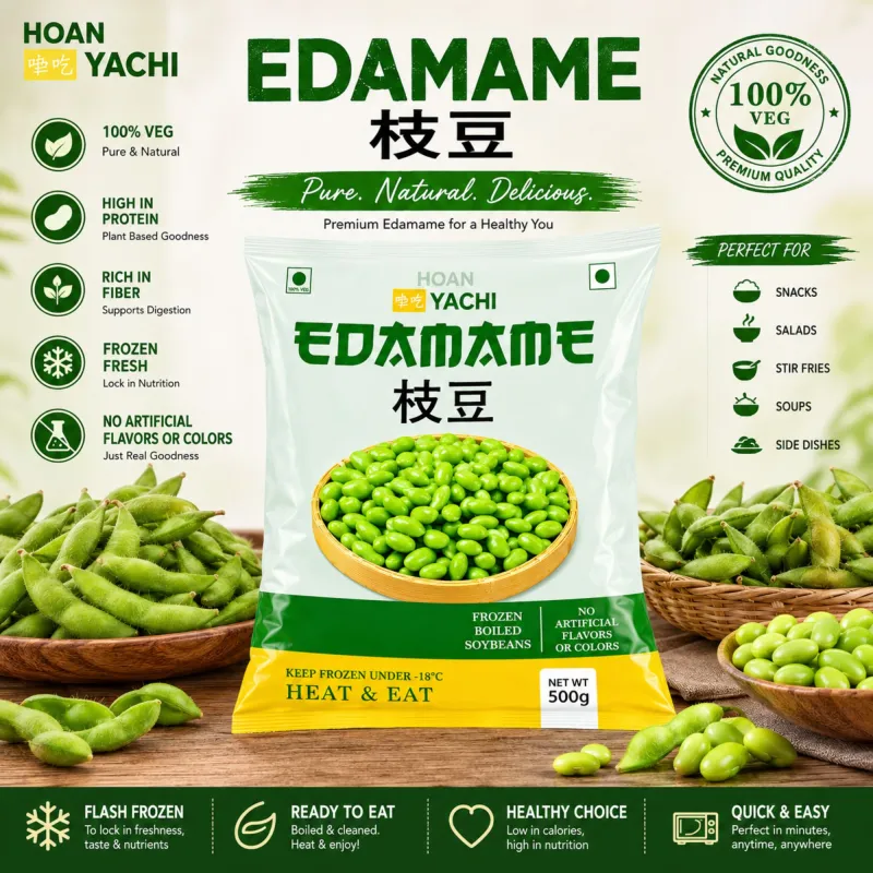 YACHI - EDAMAME WITHOUT PODS, 500GM