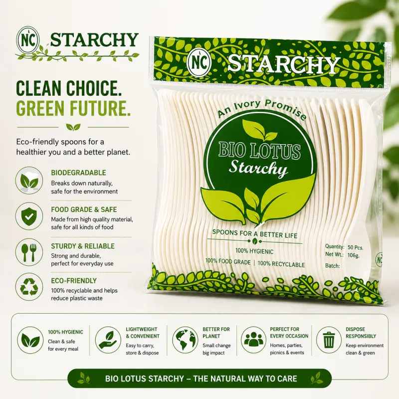 BIO LOTUS STARCHY SPOONS(PACK OF 20Pcs.)