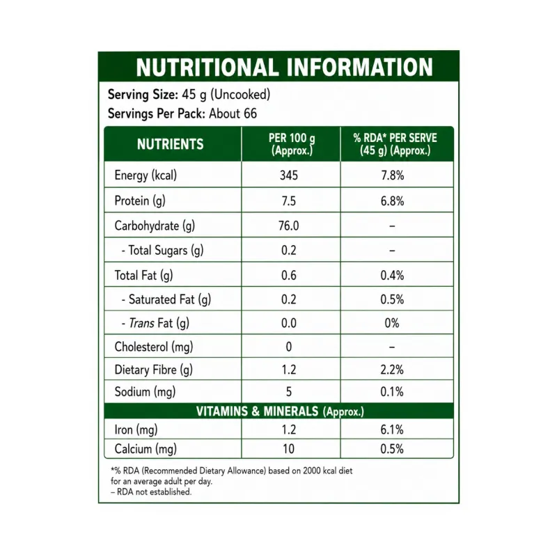 DOUBLE CHABI - BASMATI RICE 1121, 5KG
