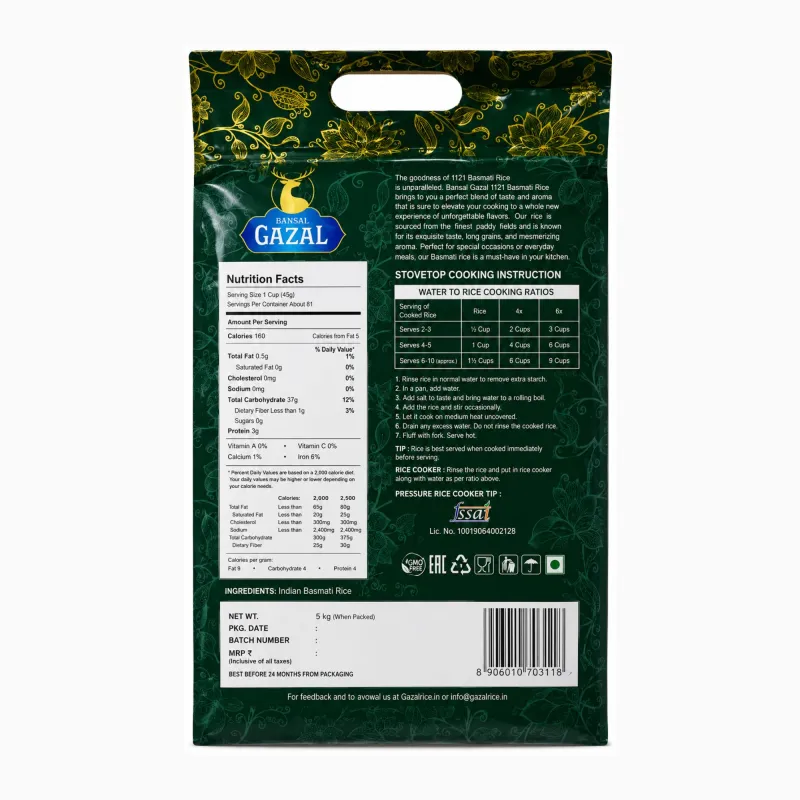 BANSAL GAZAL SIGNATURE BASMATI 1121, 5KG