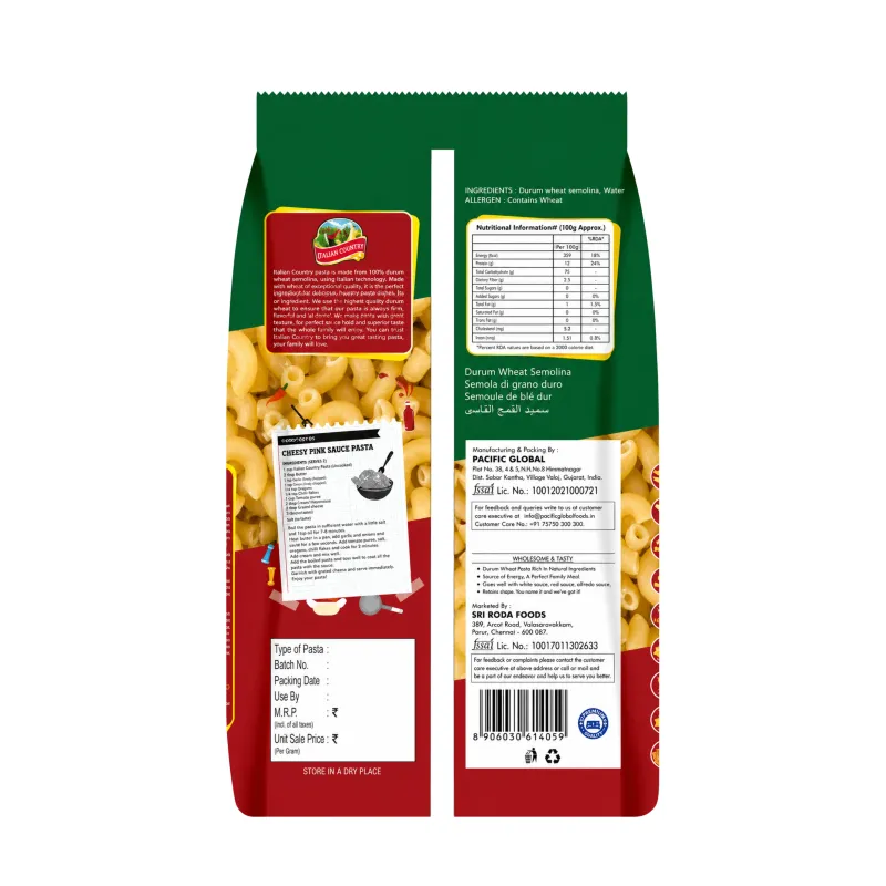 ITALIAN GARDEN - CHIFFERI PASTA, 500GM