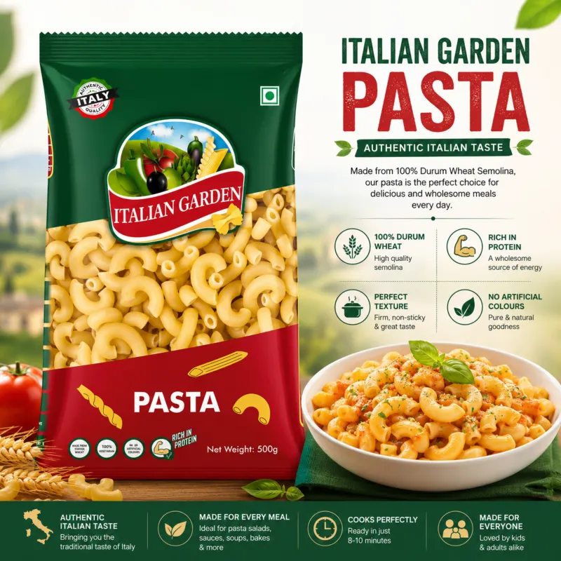 ITALIAN GARDEN - CHIFFERI PASTA, 500GM