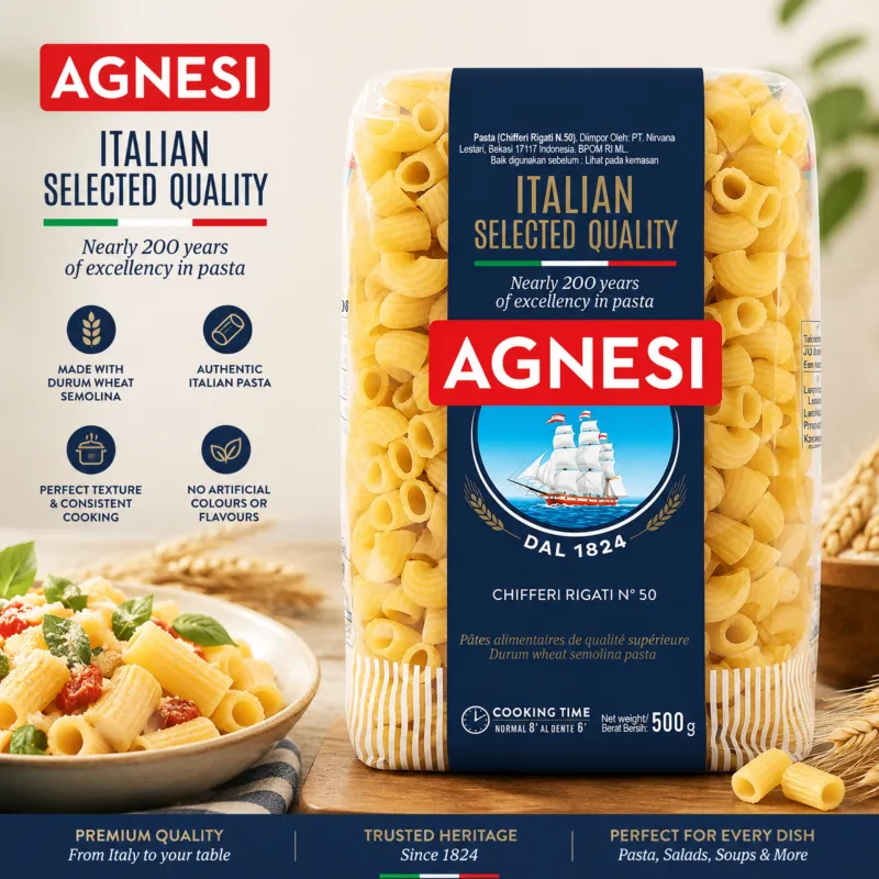 AGNESI - CHIFFERI PASTA, 500GM