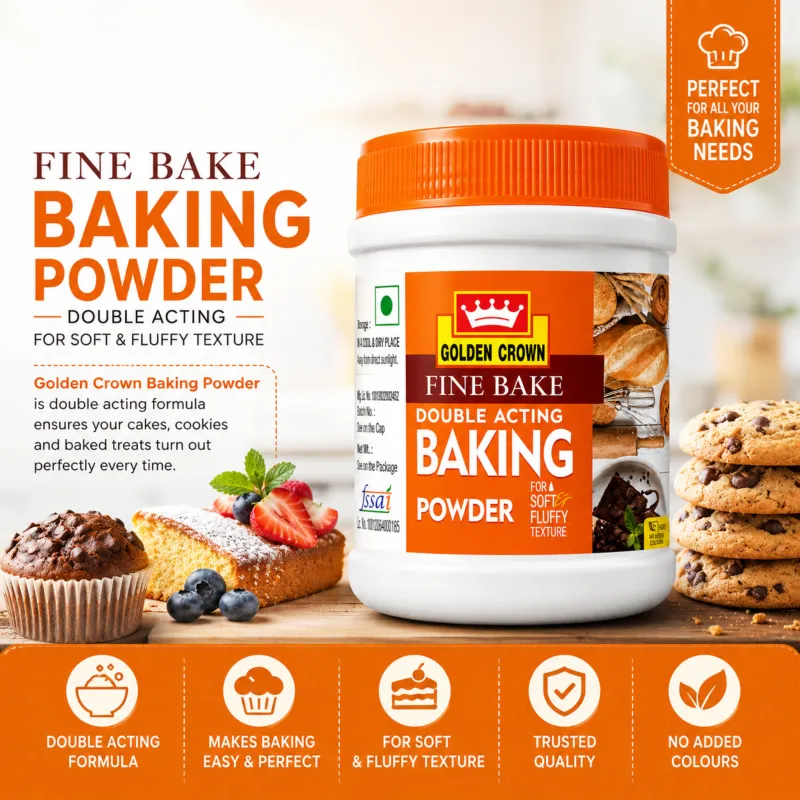 GOLDEN CROWN - BAKING POWDER, 100GM