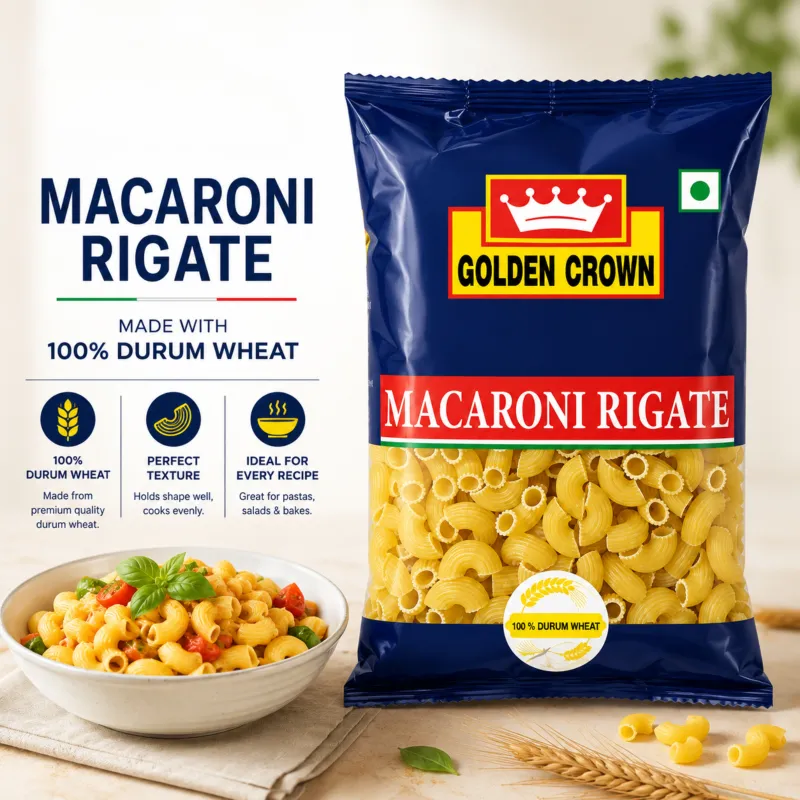 Golden Crown Macaroni Rigate Pasta, 500G