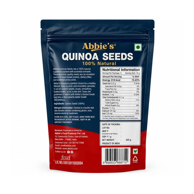 ABBIE'S - WHITE QUINOA, 500GM