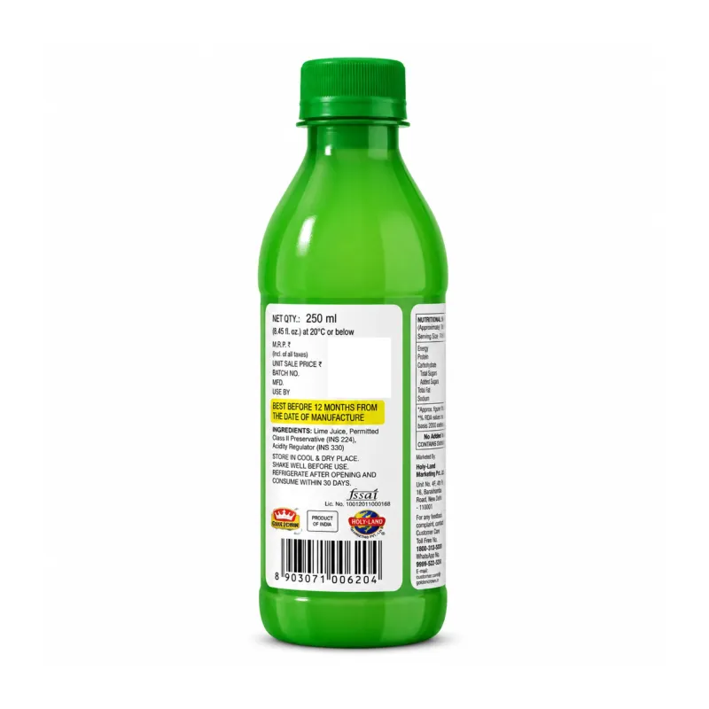 GOLDEN CROWN - LIME JUICE, 250ML