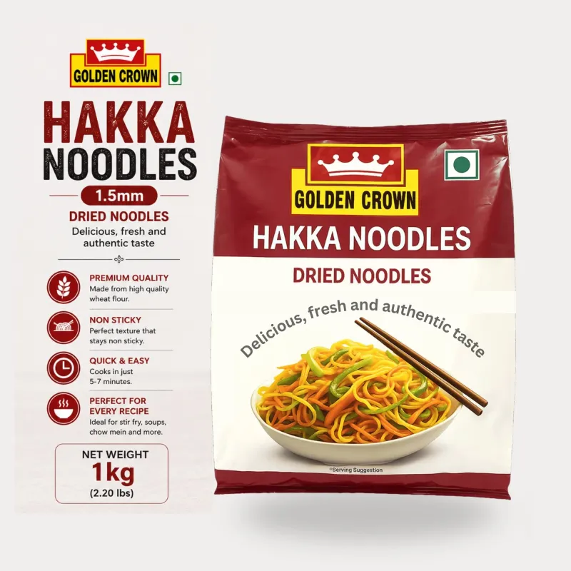 GOLDEN CROWN - HAKKA NOODLES 1.5MM,1KG