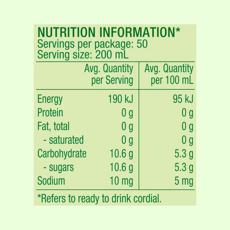 GOLDEN CROWN - LIME JUICE CORDIAL,700ML