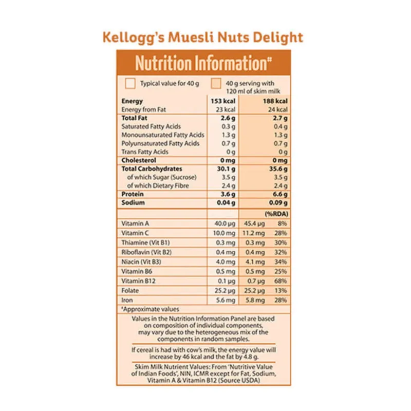 KELLOGG'S - MUESLI NUT DELIGHT, 500GM